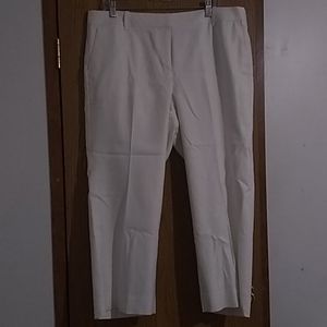 Cream casual pants